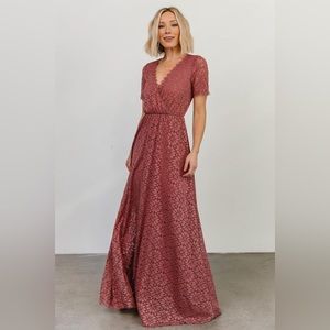 Baltic Born, XXL, Lace Maxi Dress in Berry- LNWOT